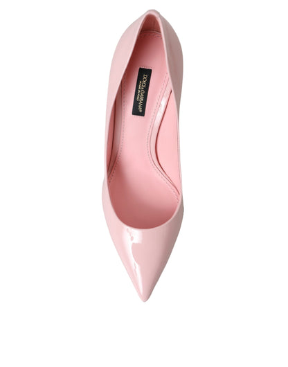 Dolce & Gabbana Light Pink Patent Leather Pump Heels Shoes Dolce & Gabbana