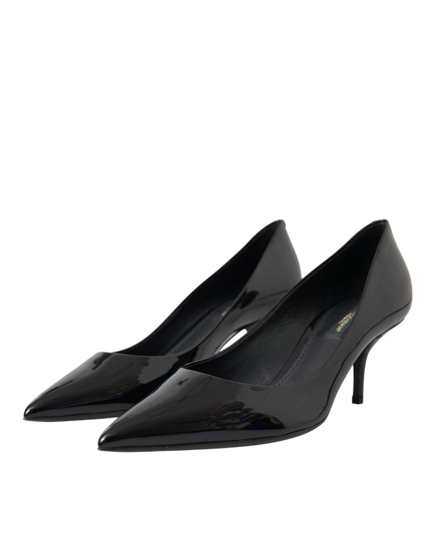 Dolce & Gabbana Black Patent Leather Heels Pumps Shoes Dolce & Gabbana