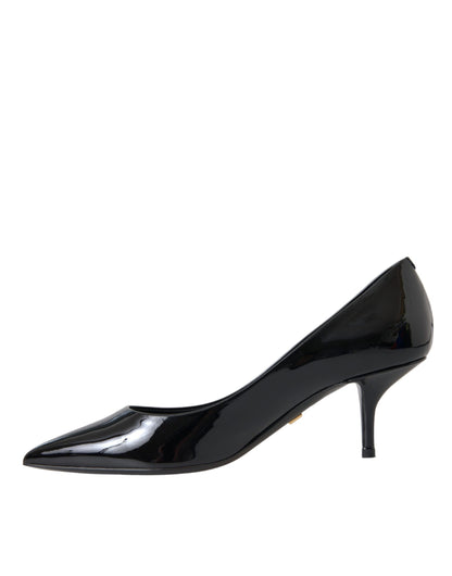 Dolce & Gabbana Black Patent Leather Heels Pumps Shoes Dolce & Gabbana