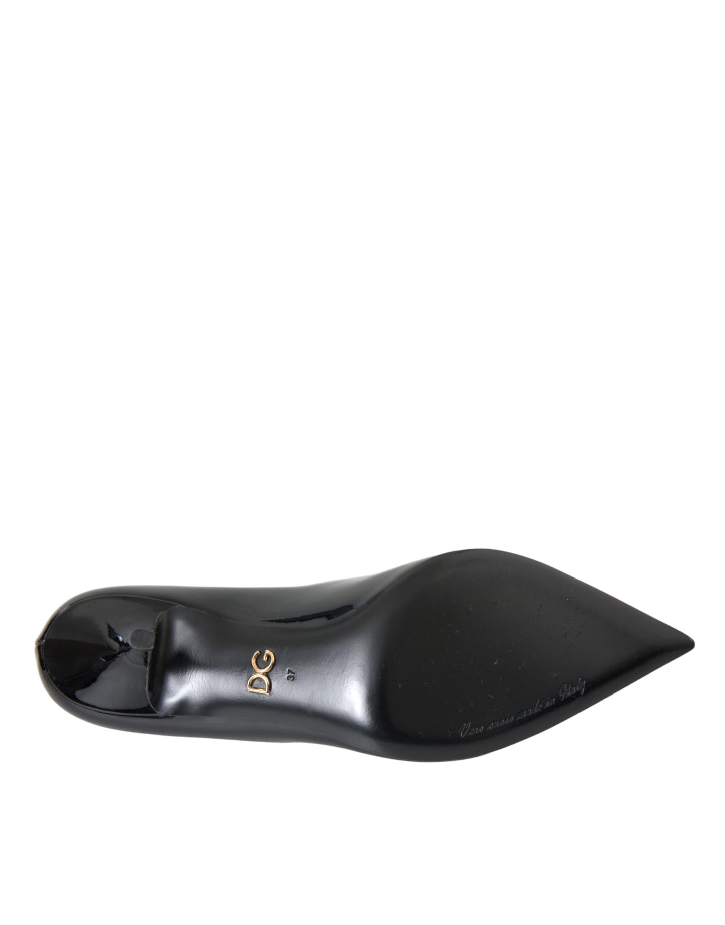 Dolce & Gabbana Black Patent Leather Heels Pumps Shoes Dolce & Gabbana