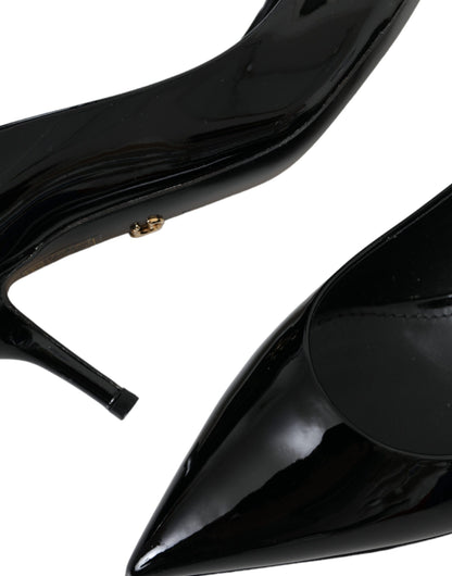 Dolce & Gabbana Black Patent Leather Heels Pumps Shoes Dolce & Gabbana