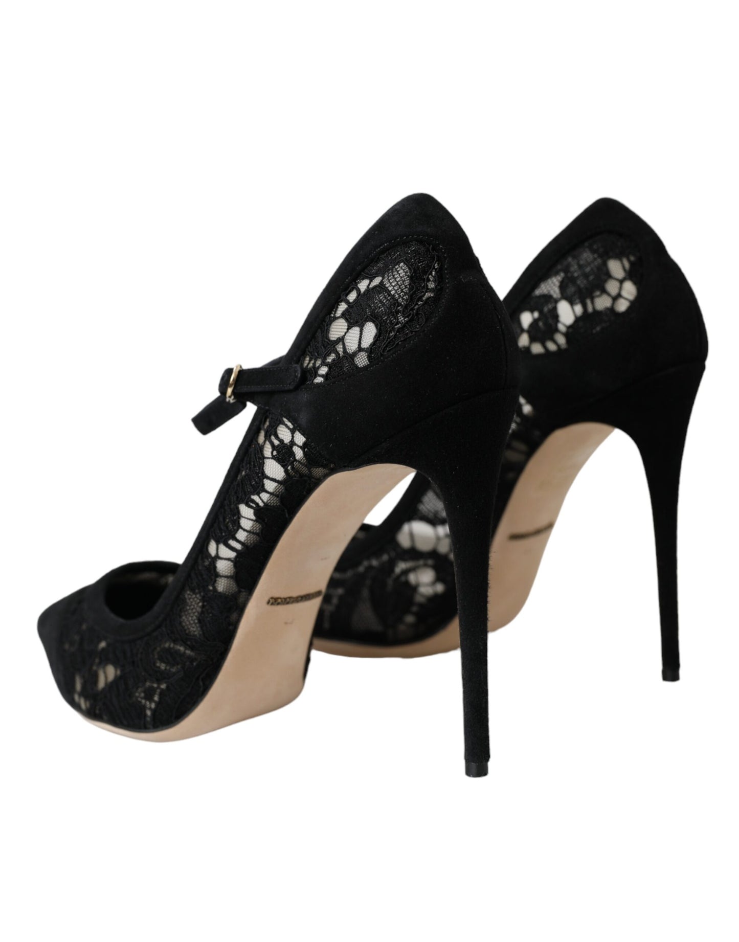 Dolce & Gabbana Black Taormina Lace Mary Janes Pumps Shoes Dolce & Gabbana