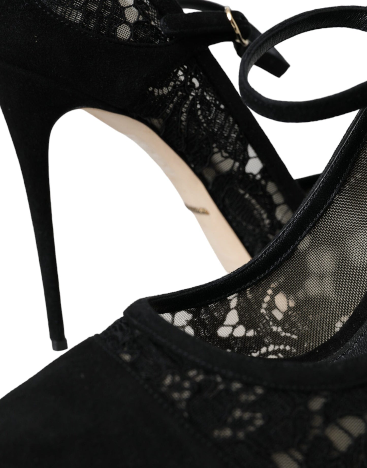 Dolce & Gabbana Black Taormina Lace Mary Janes Pumps Shoes Dolce & Gabbana