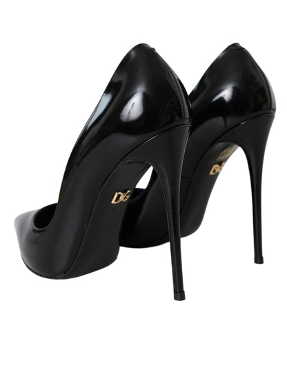 Dolce & Gabbana Black Patent Leather High Heels Pumps Shoes Dolce & Gabbana