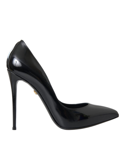 Dolce & Gabbana Black Patent Leather High Heels Pumps Shoes Dolce & Gabbana