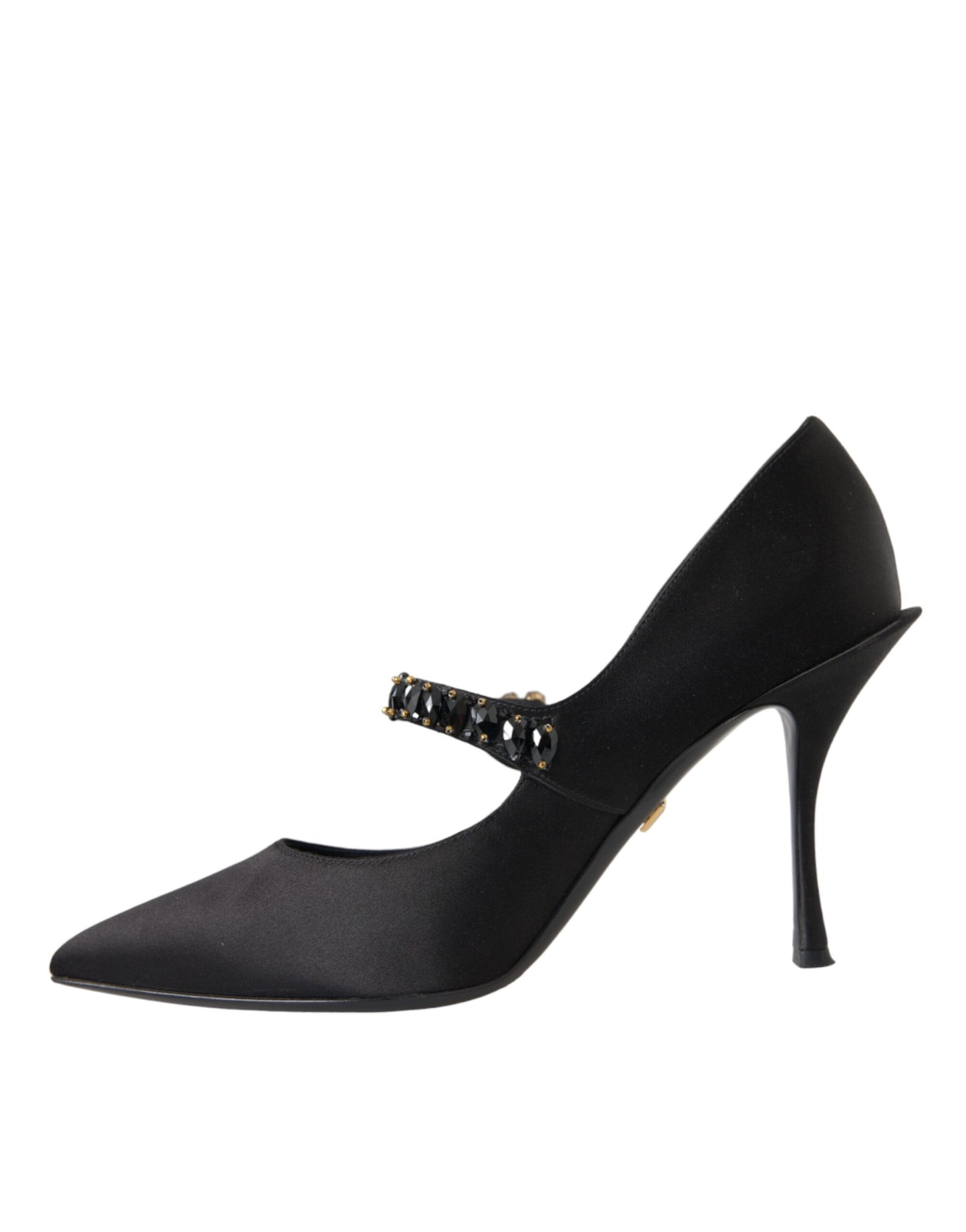 Dolce & Gabbana Black Mary Jane Crystal Heels Pumps Shoes Dolce & Gabbana