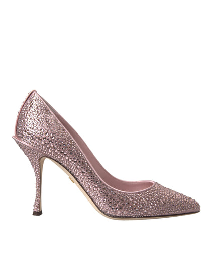 Dolce & Gabbana Pink Strass Crystal Heels Pumps Shoes Dolce & Gabbana