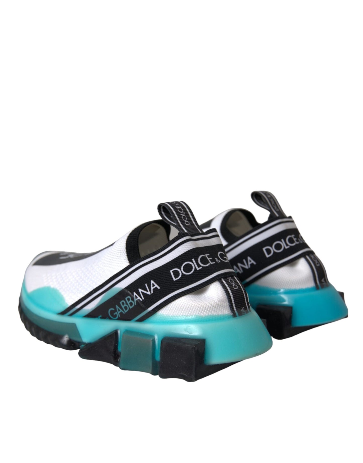 Dolce & Gabbana Black White Blue Slip On Sorrento Sneakers Shoes Dolce & Gabbana