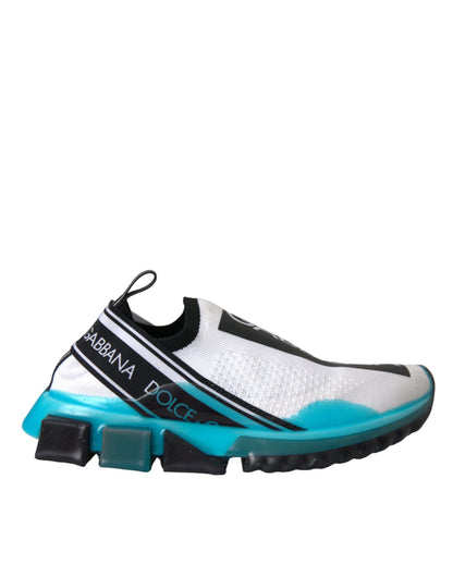 Dolce & Gabbana Black White Blue Slip On Sorrento Sneakers Shoes Dolce & Gabbana