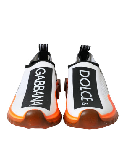 Dolce & Gabbana Black White Orange Slip On Sorrento Sneakers Shoes Dolce & Gabbana