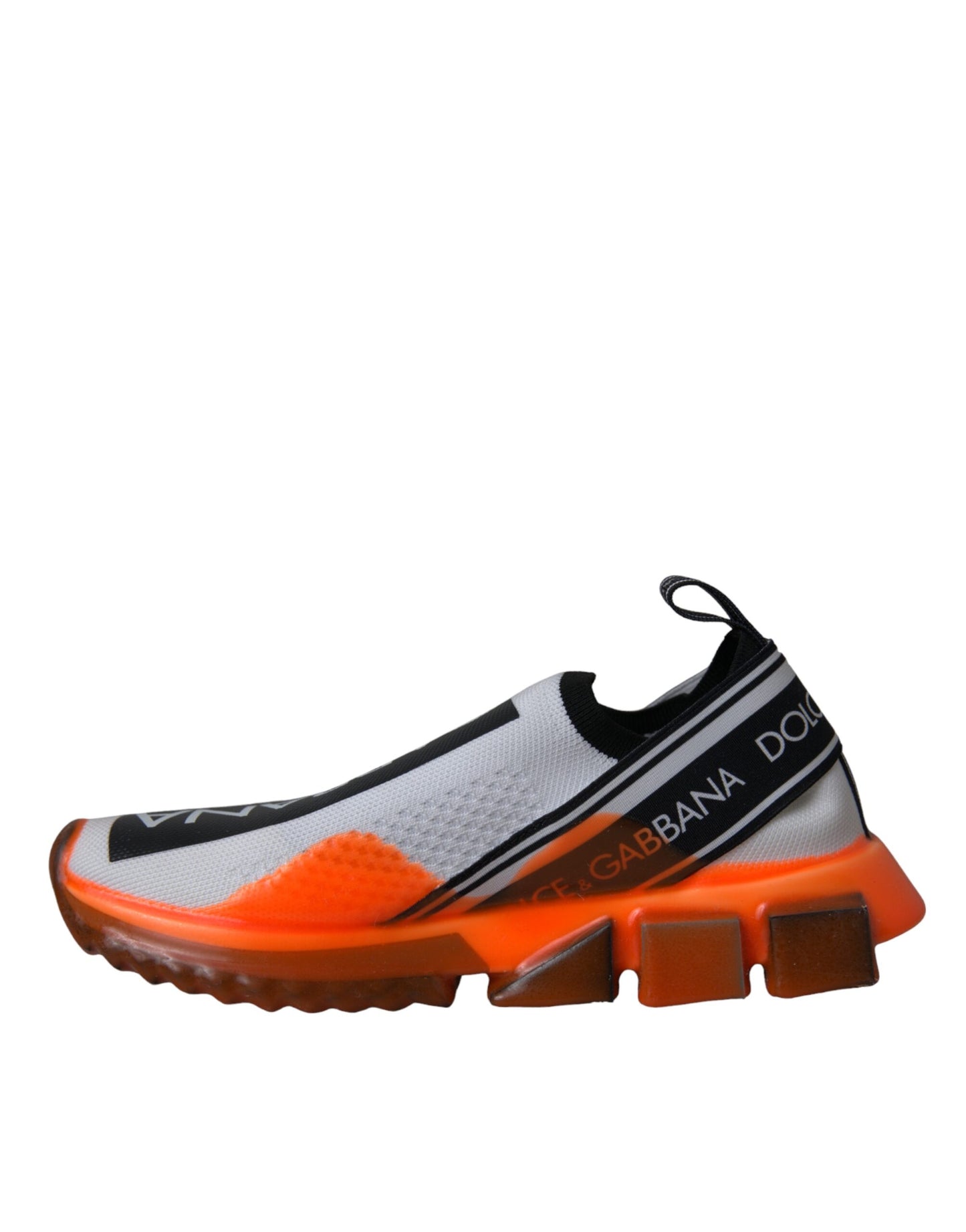 Dolce & Gabbana Black White Orange Slip On Sorrento Sneakers Shoes Dolce & Gabbana