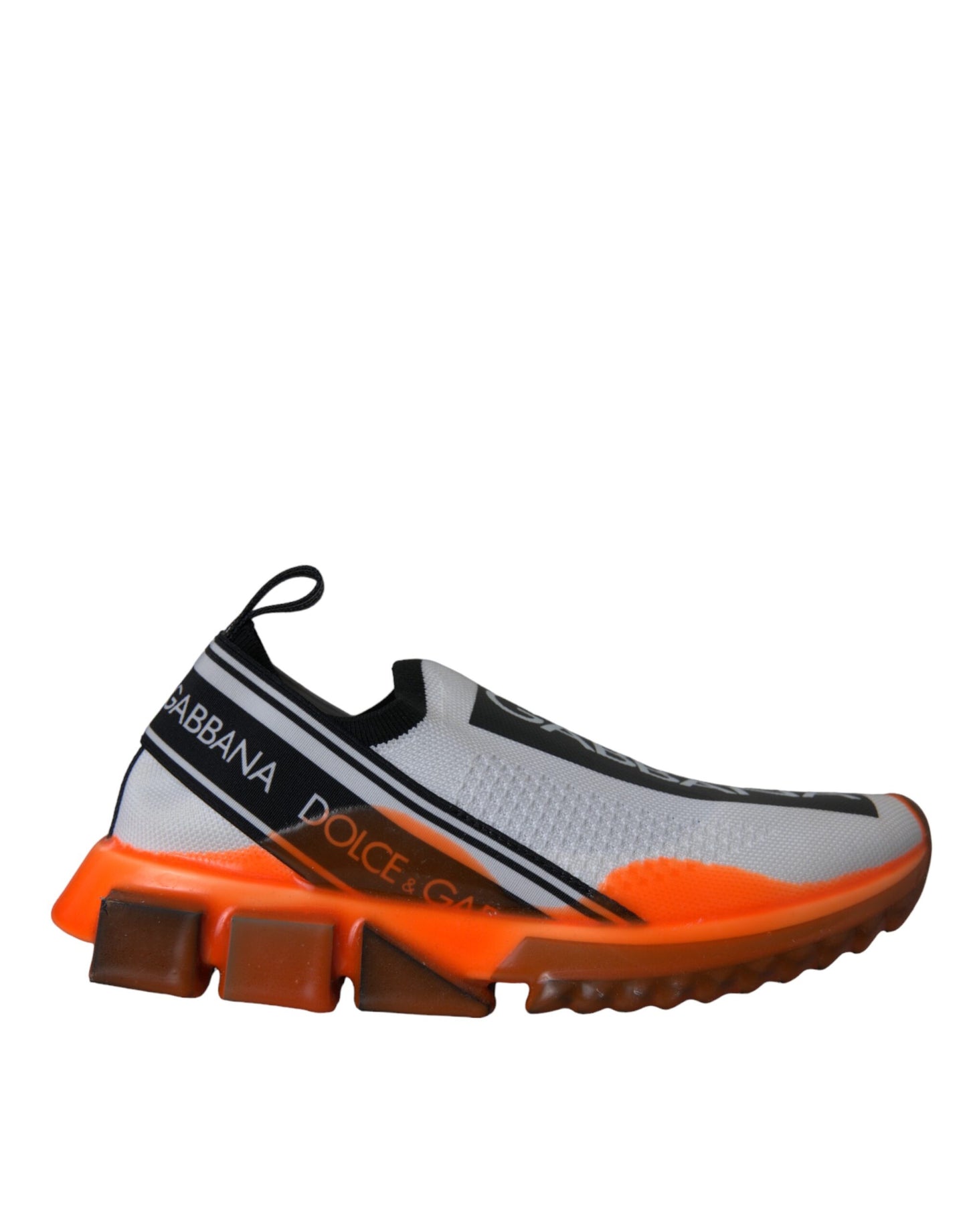 Dolce & Gabbana Black White Orange Slip On Sorrento Sneakers Shoes Dolce & Gabbana