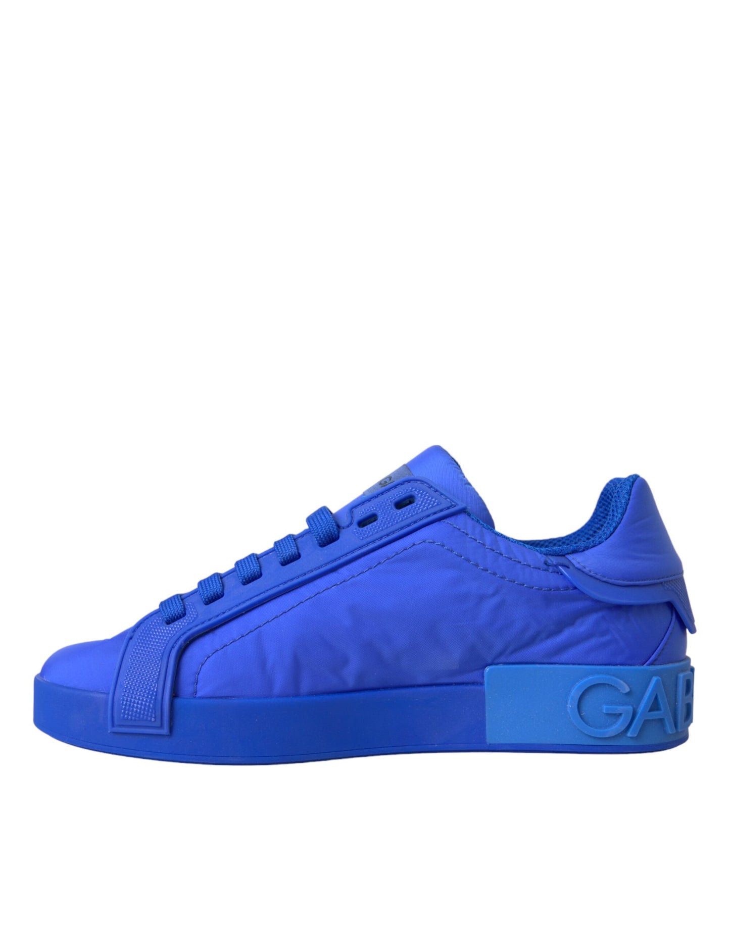 Dolce & Gabbana Blue Leather Fabric Low Top Sneakers Shoes Dolce & Gabbana