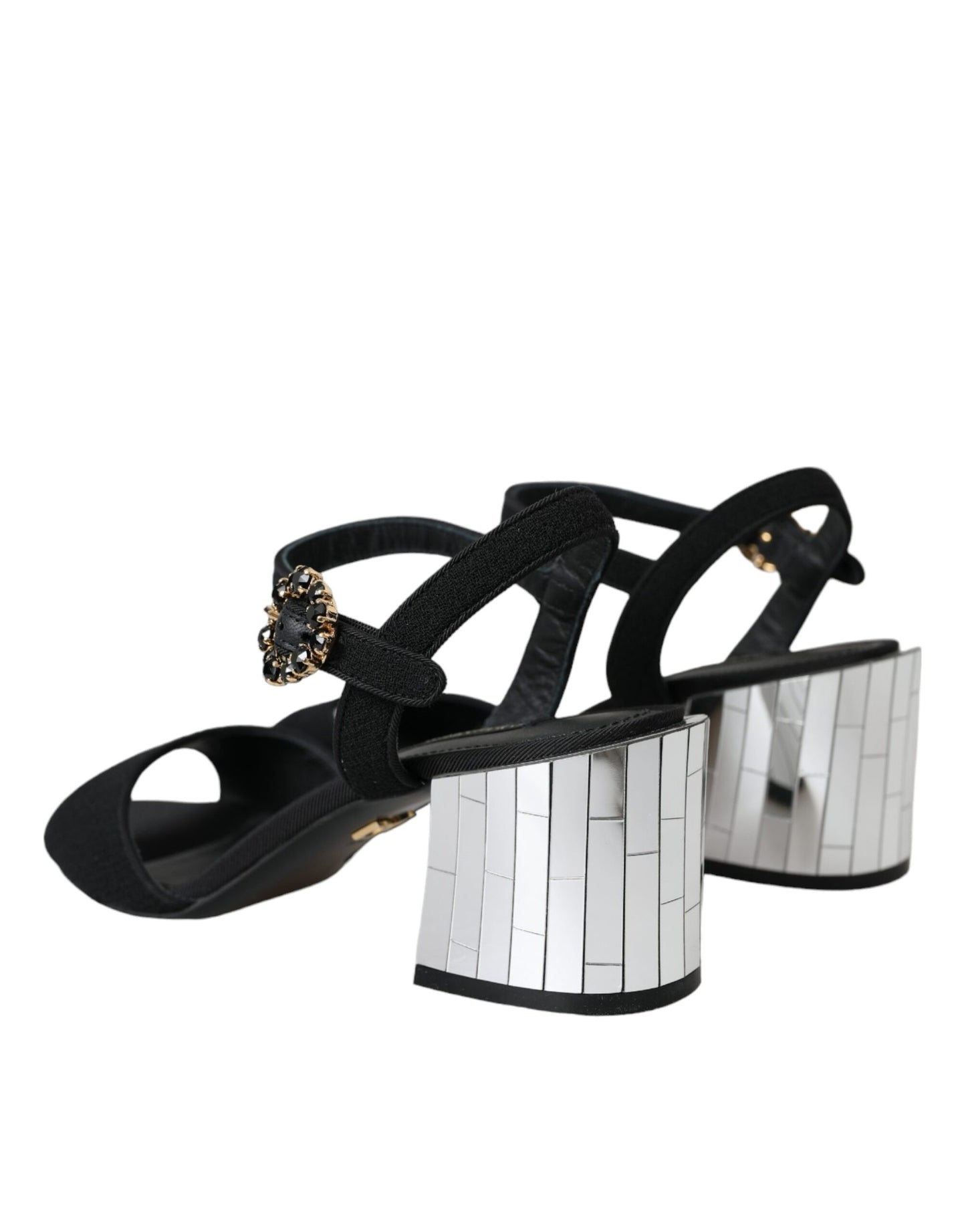 Dolce & Gabbana Black Crystal Ankle Strap Keira Sandal Shoes Dolce & Gabbana