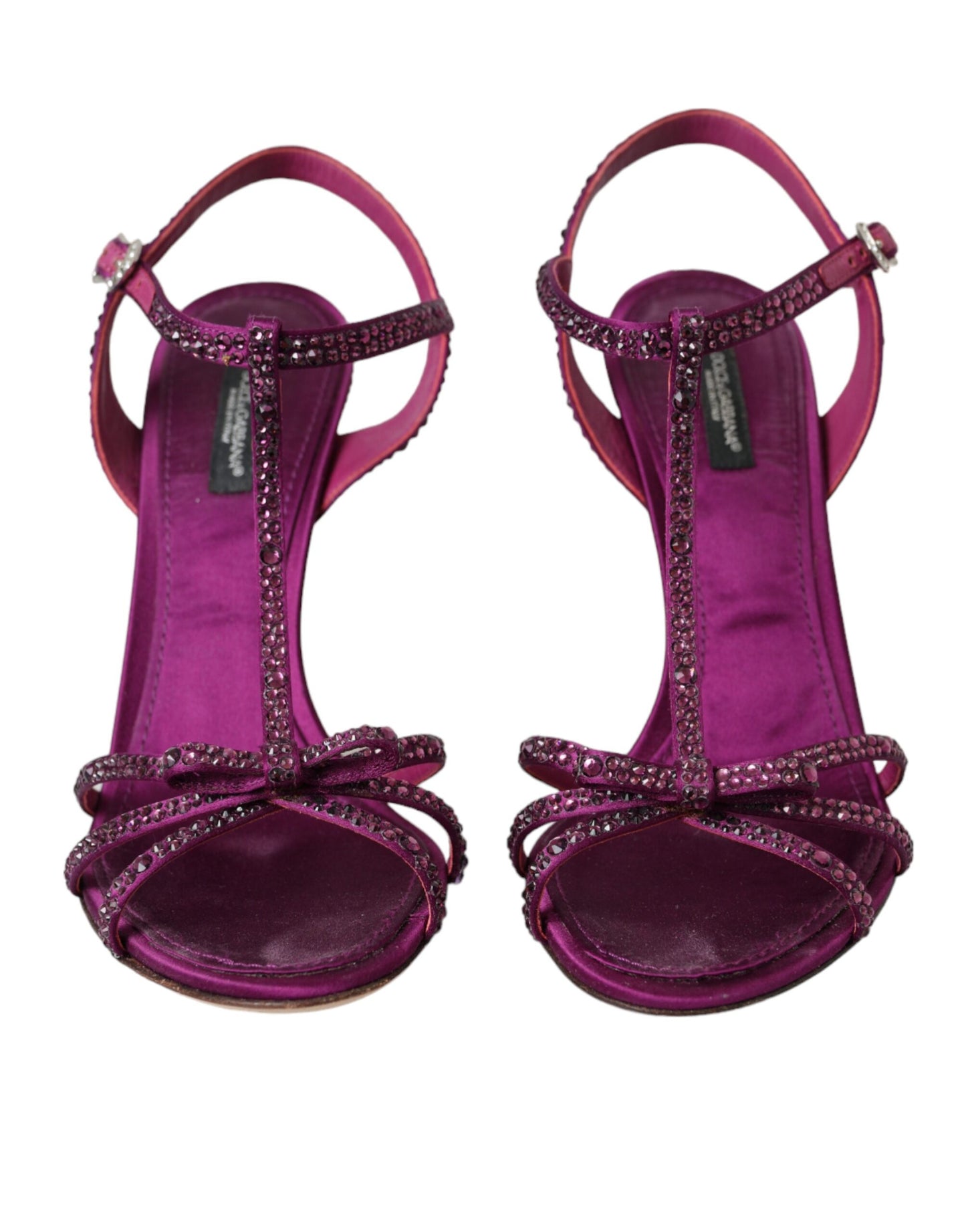 Dolce & Gabbana Purple Strass Ankle Strap Heels Sandals Shoes Dolce & Gabbana