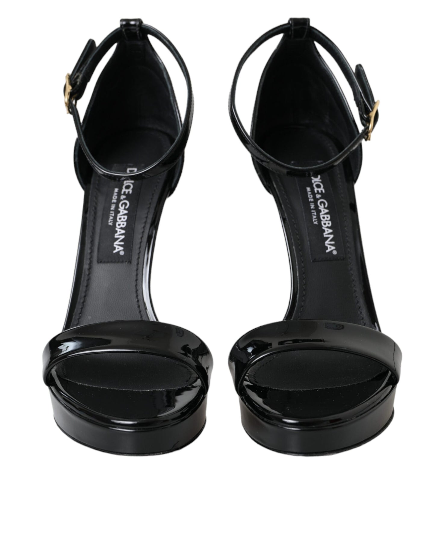 Dolce & Gabbana Black KEIRA Leather Heels Sandals Shoes Dolce & Gabbana