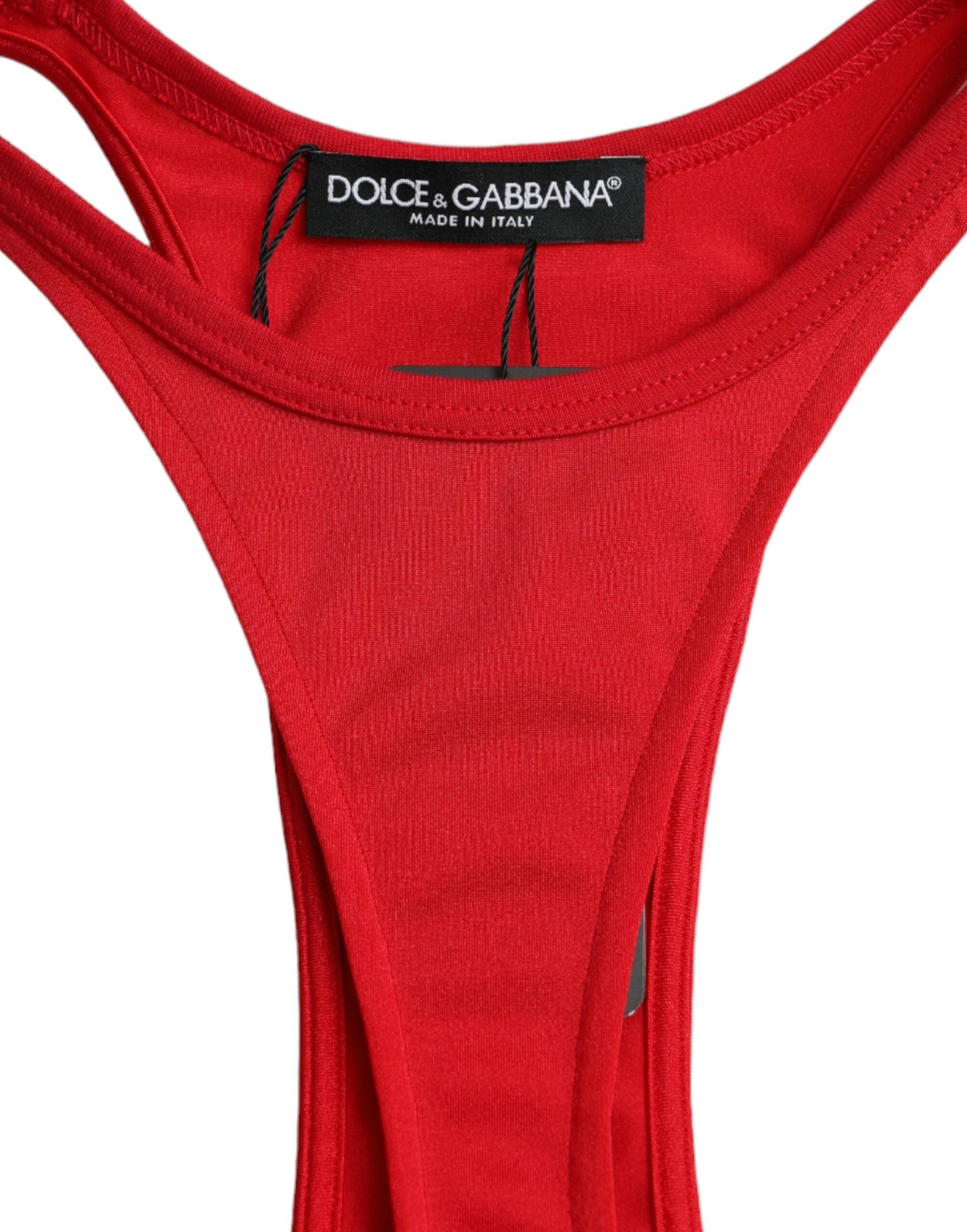 Dolce & Gabbana Red Nylon Stretch Bodycon Sheath Mini Dress Dolce & Gabbana