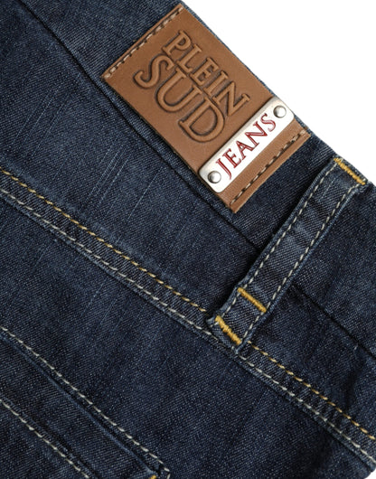 PLEIN SUD Dark Blue Cotton Bootcut Denim Jeans PLEIN SUD