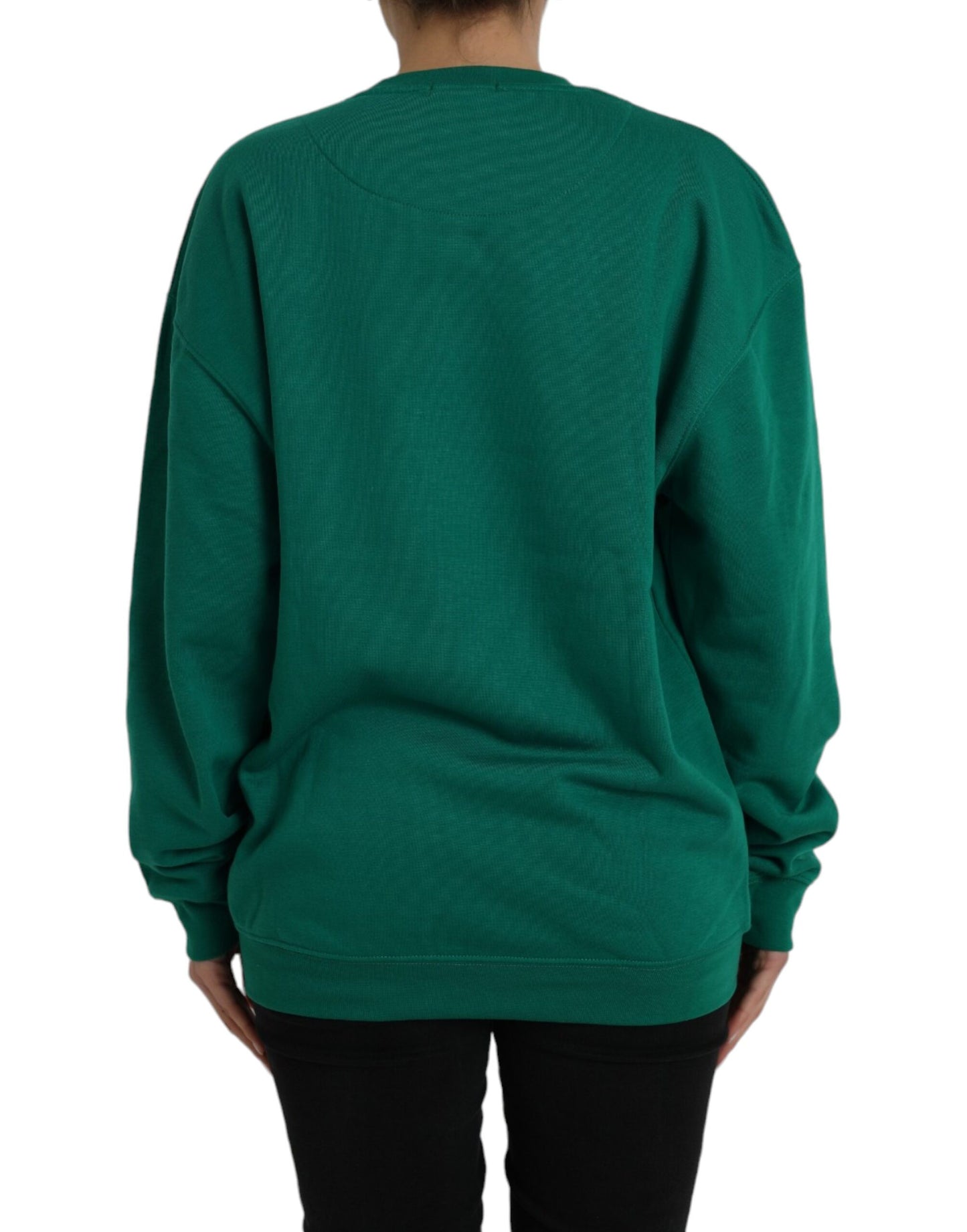 Philippe Model Green Cotton Logo Print Long Sleeves Pullover Sweater Philippe Model