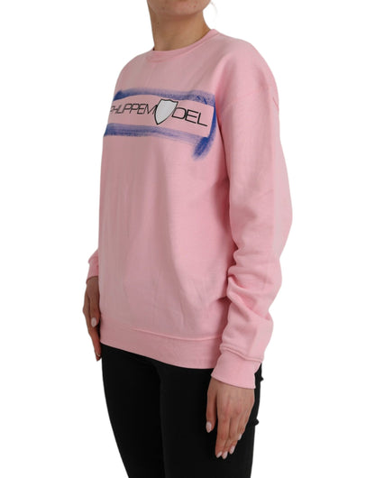 Philippe Model Pink Cotton Logo Print Long Sleeves Pullover Sweater Philippe Model