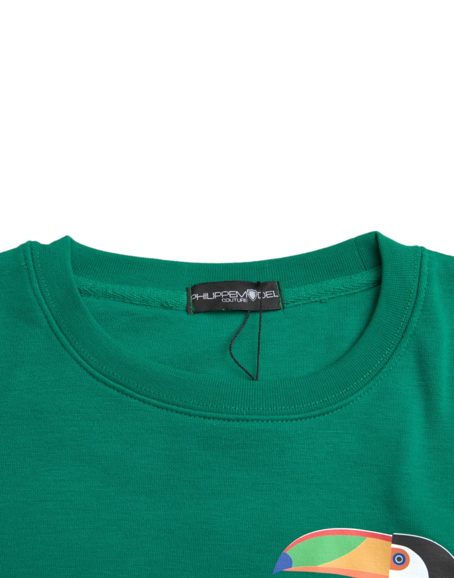 Philippe Model Green Cotton Logo Print Long Sleeves Pullover Sweater Philippe Model