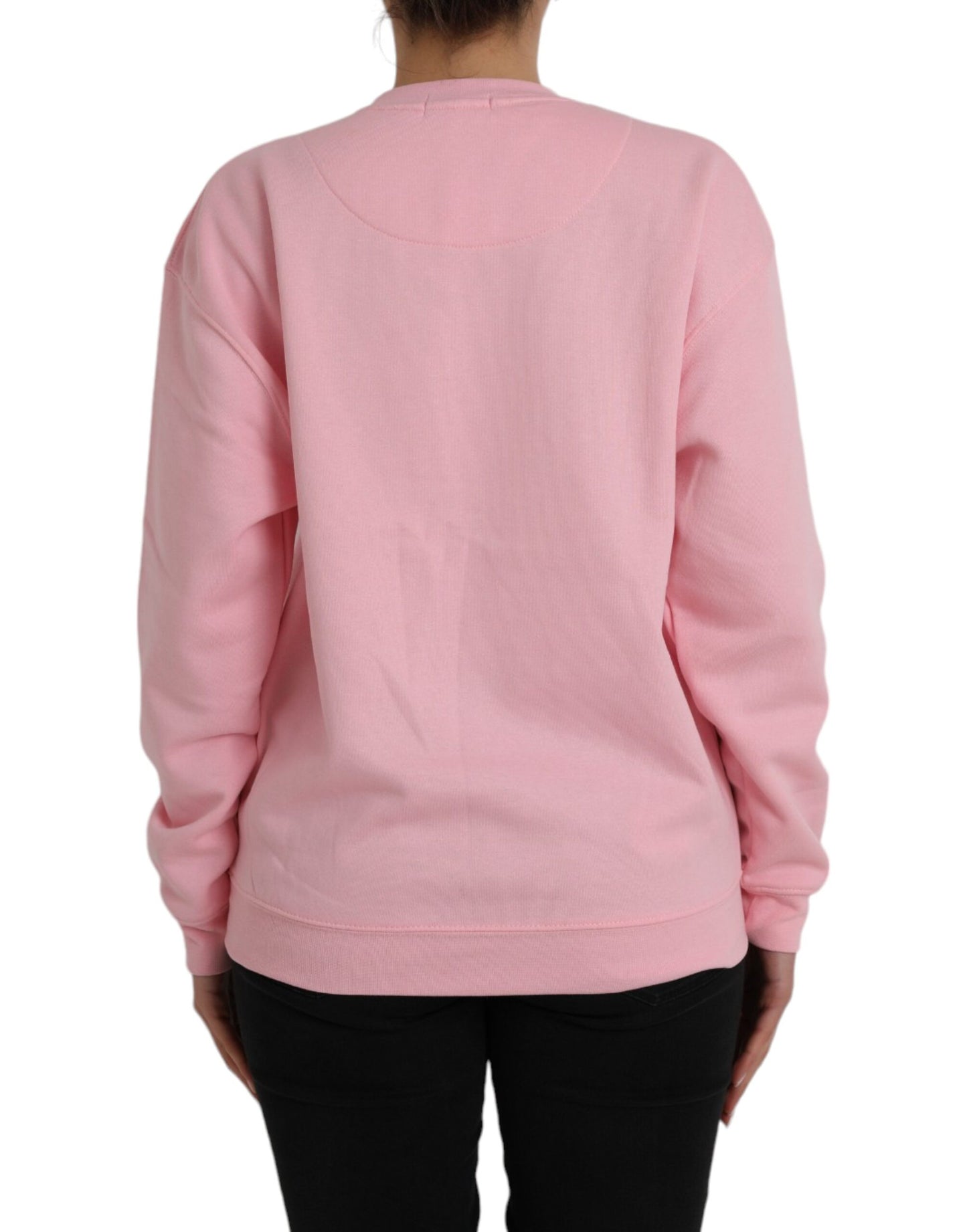 Philippe Model Pink Cotton Logo Print Long Sleeves Pullover Sweater Philippe Model