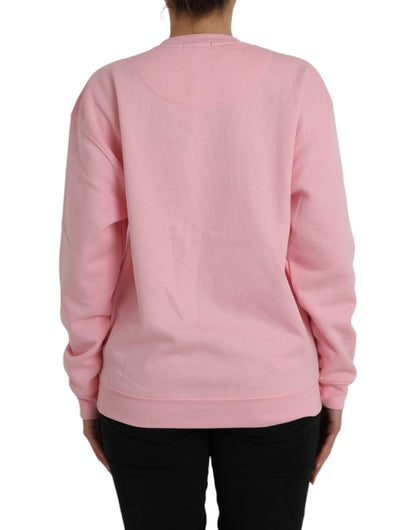 Philippe Model Pink Cotton Logo Print Long Sleeves Pullover Sweater Philippe Model