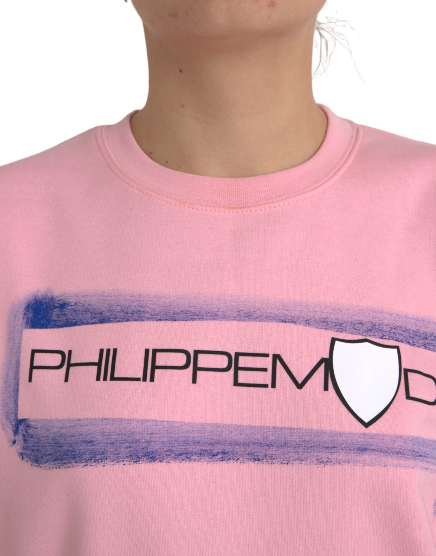 Philippe Model Pink Cotton Logo Print Long Sleeves Pullover Sweater Philippe Model