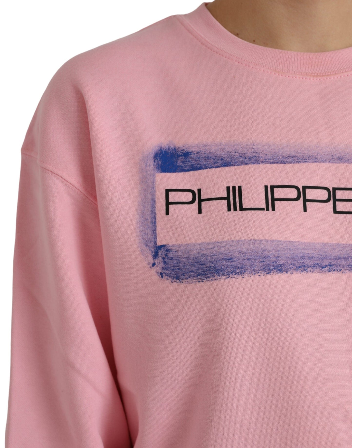 Philippe Model Pink Cotton Logo Print Long Sleeves Pullover Sweater Philippe Model