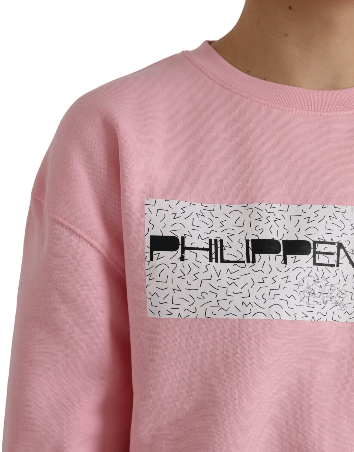 Philippe Model Pink Cotton Logo Long Sleeves Pullover Sweater Philippe Model