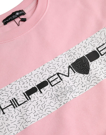 Philippe Model Pink Cotton Logo Long Sleeves Pullover Sweater Philippe Model