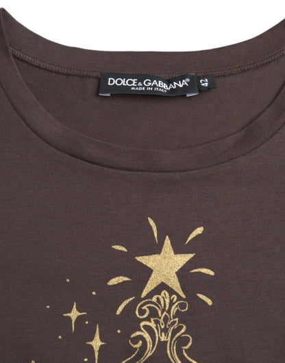 Dolce & Gabbana Brown Crewneck 2017 Motive Print T-shirt Dolce & Gabbana