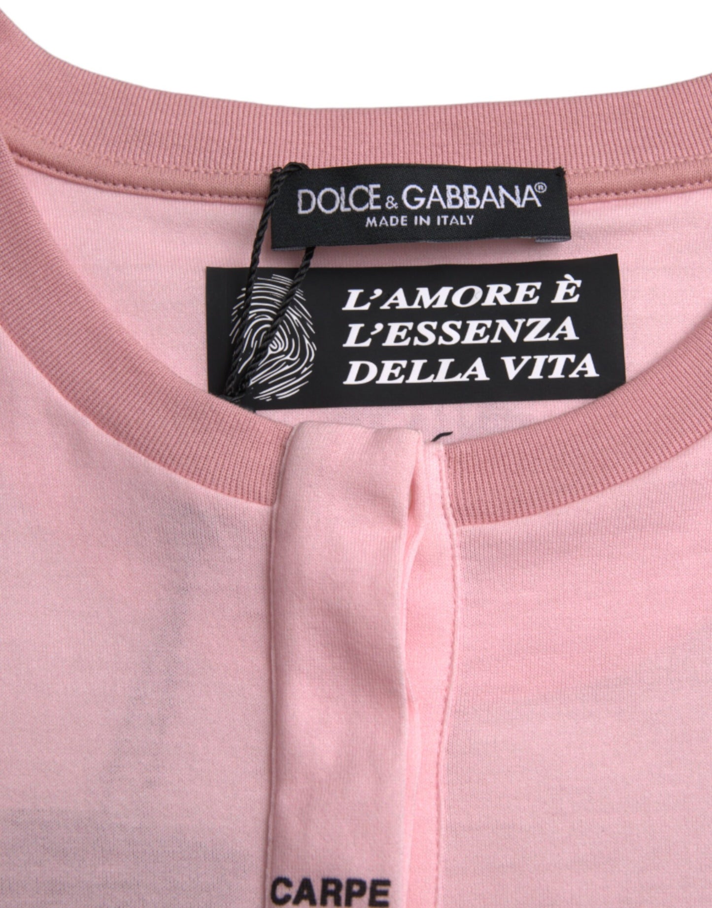 Dolce & Gabbana Pink Floral Print Cotton Short Sleeves T-shirt Dolce & Gabbana