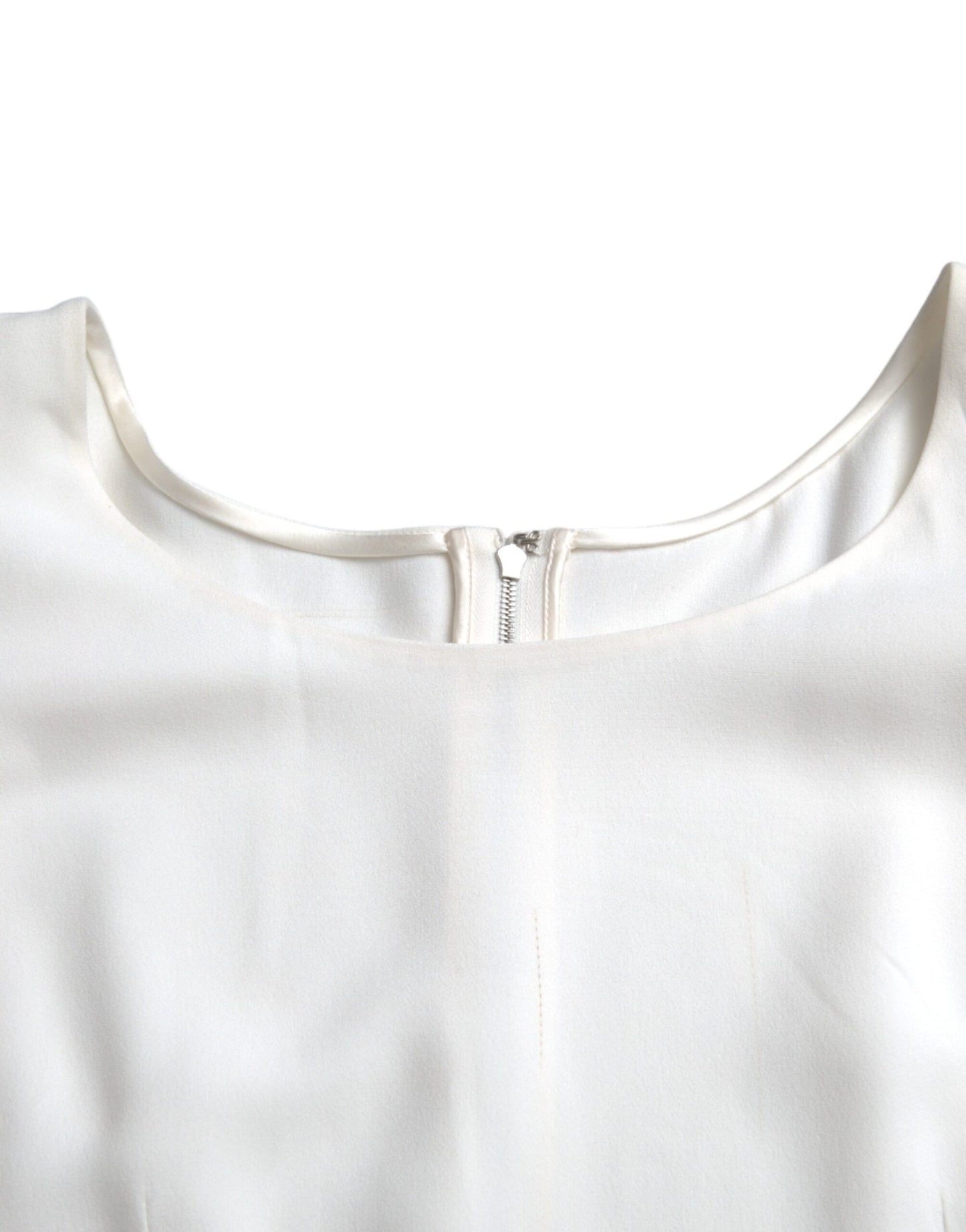 Dolce & Gabbana White Viscose Round Neck Short Sleeves Top Dolce & Gabbana