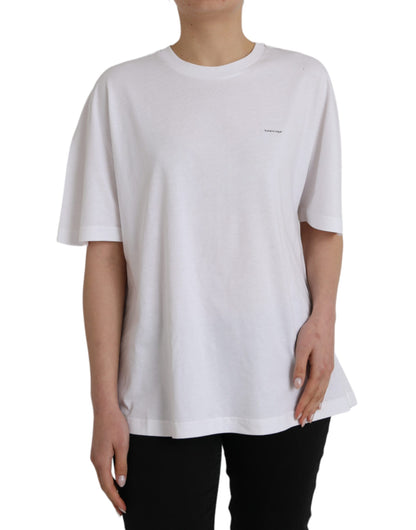 Balenciaga White Cotton Crew Neck Short Sleeves T-shirt Balenciaga