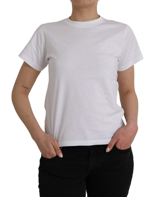 Balenciaga White Cotton Crew Neck Short Sleeves T-shirt Balenciaga