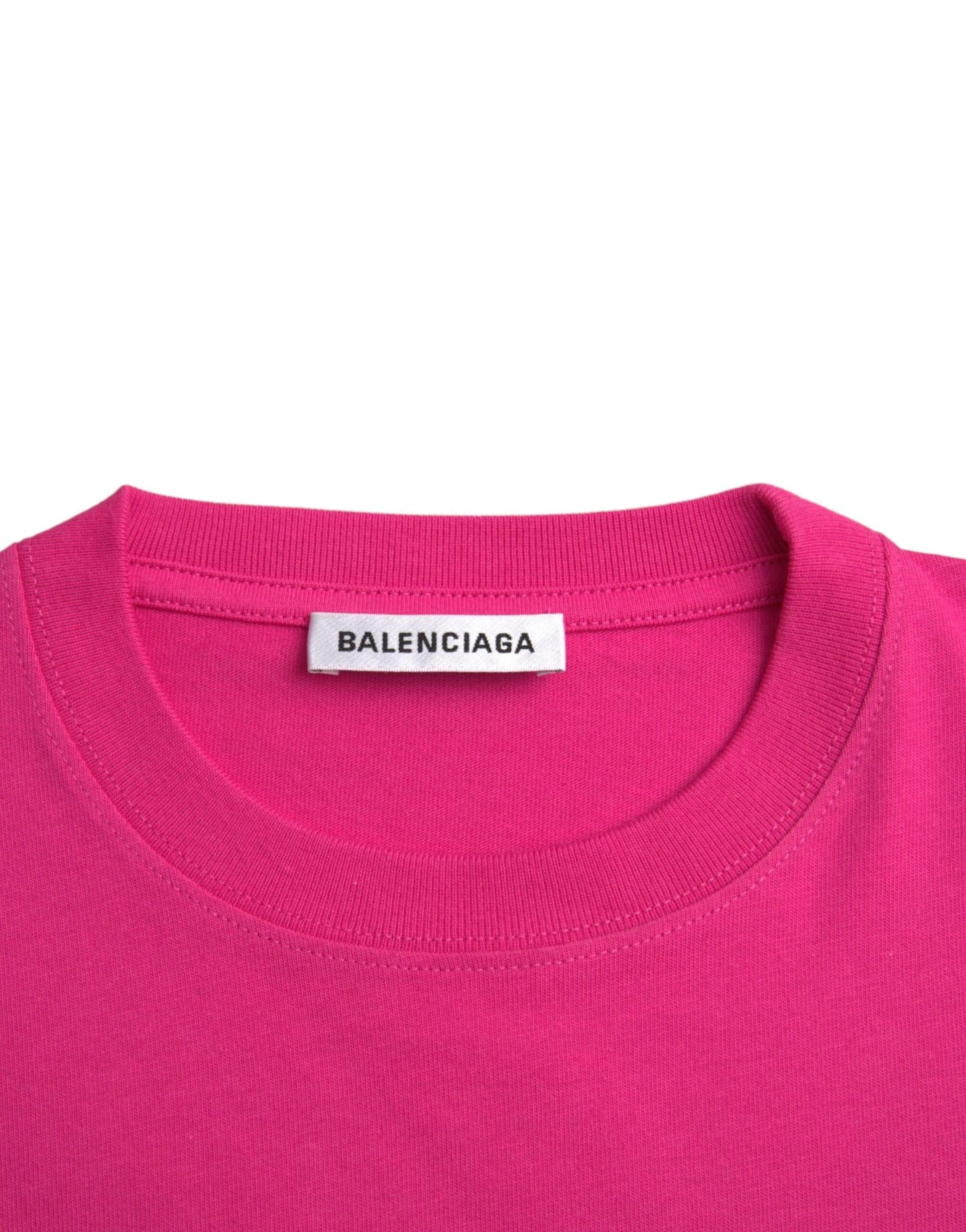 Balenciaga Pink Cotton Crew Neck Short Sleeves Tee T-shirt Balenciaga