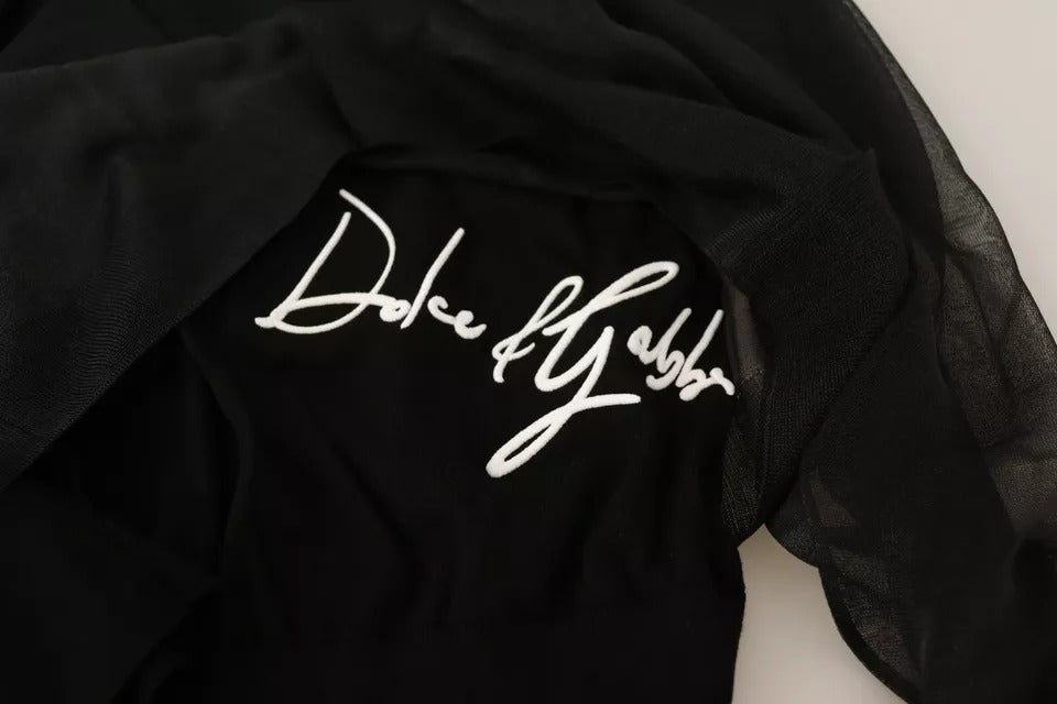 Dolce & Gabbana Black Logo Crewneck Long Sleeve Pullover Sweater Dolce & Gabbana