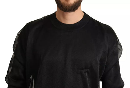 Dolce & Gabbana Black Logo Crewneck Long Sleeve Pullover Sweater Dolce & Gabbana