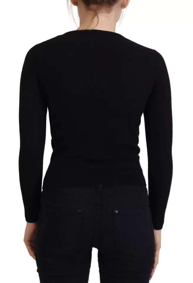 Dolce & Gabbana Black Button Down Slim Cardigan Wool Sweater Dolce & Gabbana