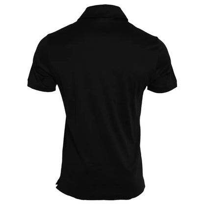 Dolce & Gabbana Black Logo Cotton Collared Polo Top T-shirt Dolce & Gabbana