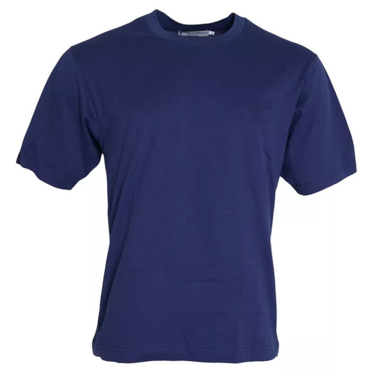 Dolce & Gabbana Royal Blue Round Neck Short Sleeve T-shirt Dolce & Gabbana