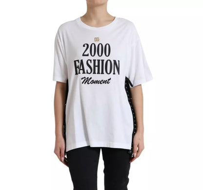 Dolce & Gabbana White 2000 Fashion Moment Lacing Detailed Tee T-shirt Dolce & Gabbana