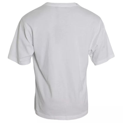 Dolce & Gabbana White Logo Cotton Round Neck Short Sleeves T-shirt Dolce & Gabbana