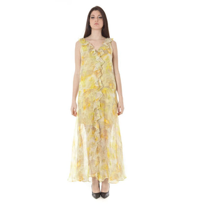 John Galliano Yellow Polyester Dress John Galliano