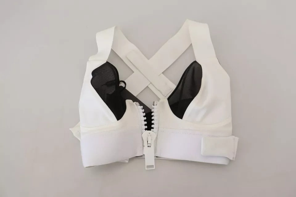 Dolce & Gabbana White Viscose Sleeveless Cropped Bustier Top Dolce & Gabbana