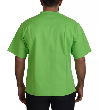 Dolce & Gabbana Green Cotton DG CHANNEL Top T-shirt Dolce & Gabbana