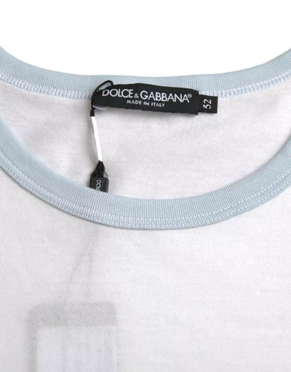 Dolce & Gabbana White Cotton Round Neck Short Sleeve T-shirt Dolce & Gabbana