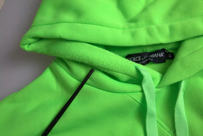 Dolce & Gabbana Neon Green Logo Pullover Hooded Sweatshirt Sweater Dolce & Gabbana