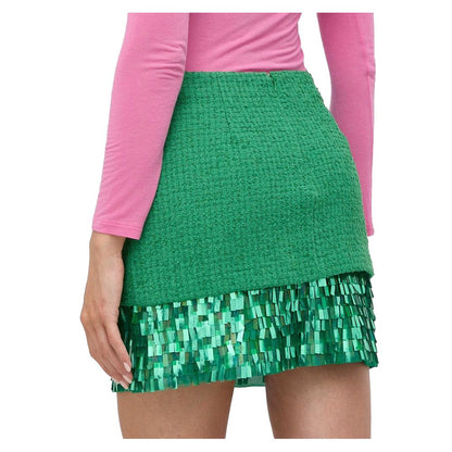 PINKO Green Cotton Skirt PINKO